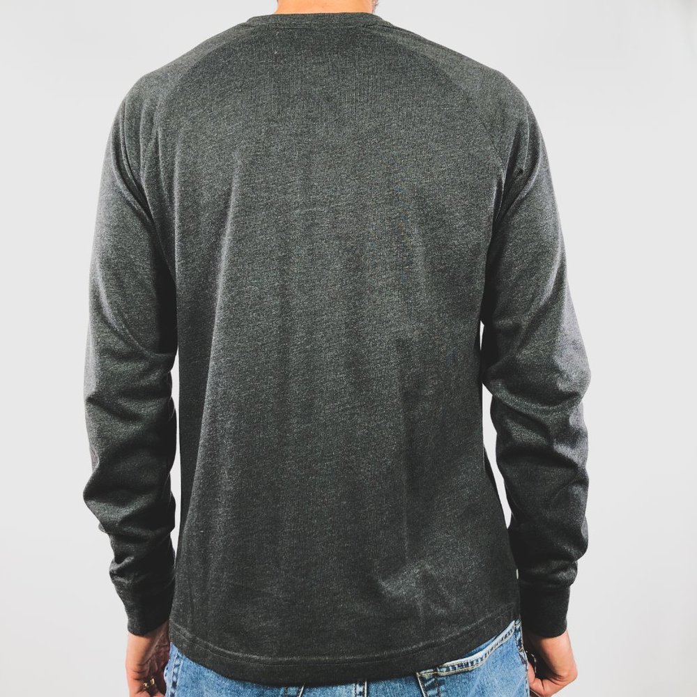 Original Penguin Grey Black Stripe Raglan Shirt S - Picture 3 of 8